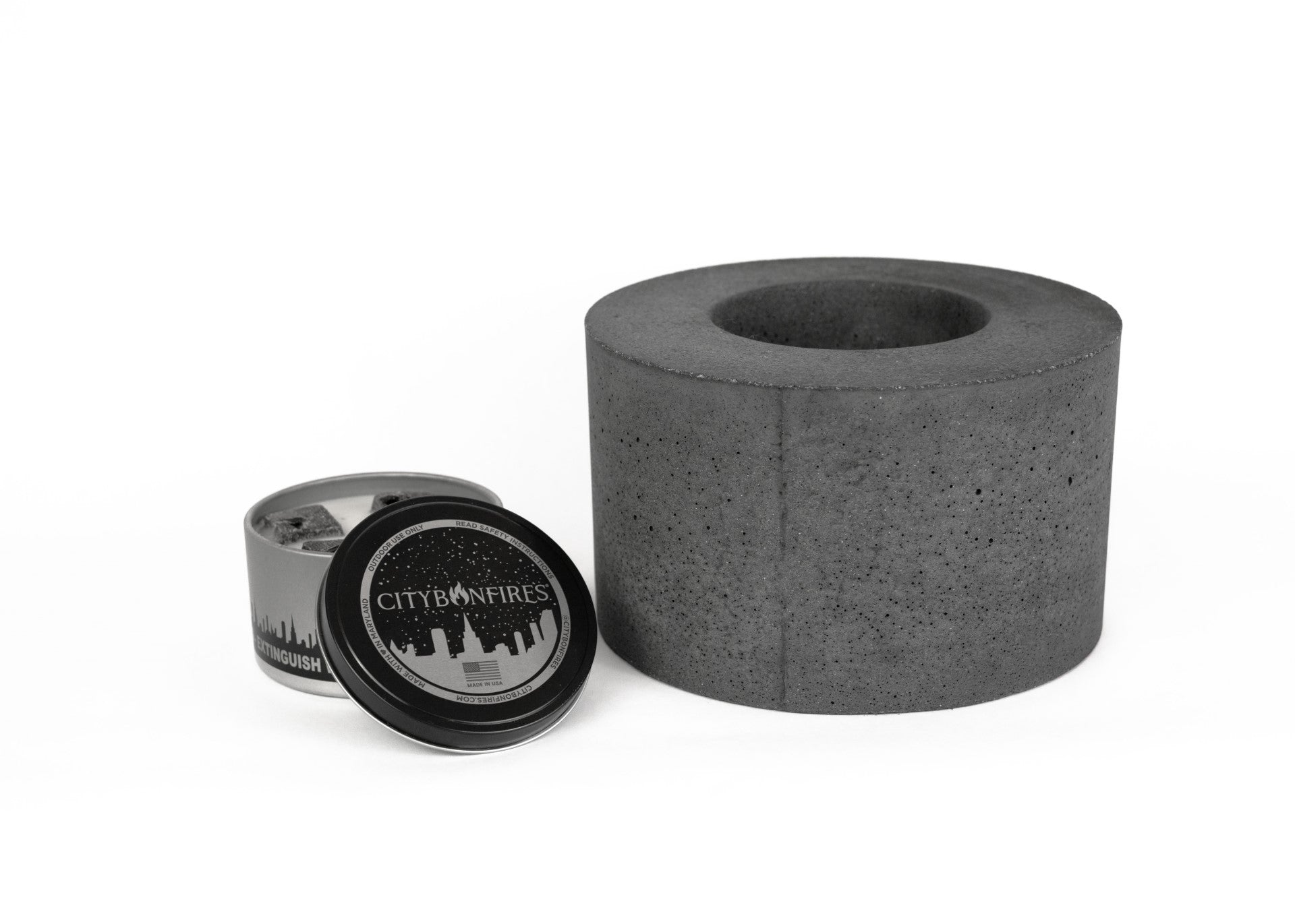 Classic Cylinder Concrete Fire Pit - SAFE-T.US