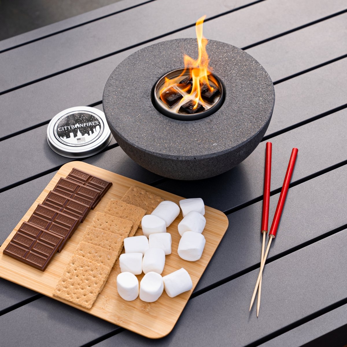 Concrete Semi-Round Fire Pit - SAFE-T.US