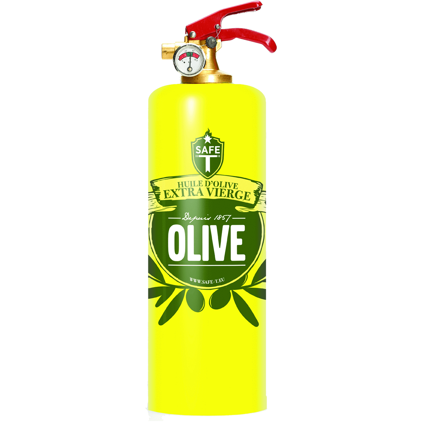 Safe-T Designer Fire Extinguisher olive unique housewarming gift